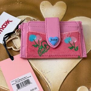 Juicy Couture Pink Lemonade Retro Cherry Card Case Wallet